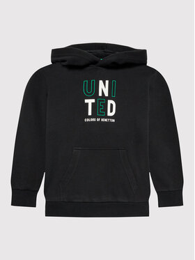United Colors Of Benetton United Colors Of Benetton Majica dugih rukava 3J68C200V Crna Regular Fit