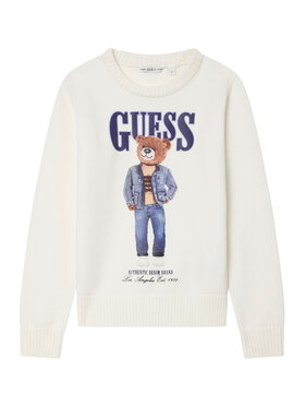 Guess Guess Sweter L6RR04 Z2ZK2 Écru Regular Fit