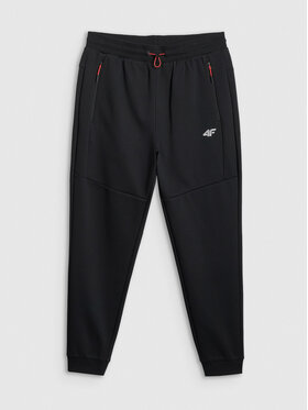 4F 4F Spodnie dresowe MONOCHROME MOVEMENT Czarny Regular Fit