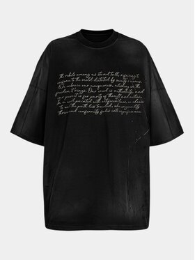 MADE BY SOCIETY MADE BY SOCIETY T-Shirt Tricou OLIVE SCHEMATIC - T17102 Czarny Basic Fit