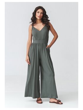 Makadamia Makadamia Kombinezon M925 Zielony Loose Fit