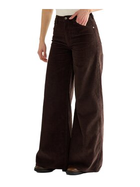 Wrangler Wrangler Spodnie materiałowe 112386728 Brązowy Relaxed Fit