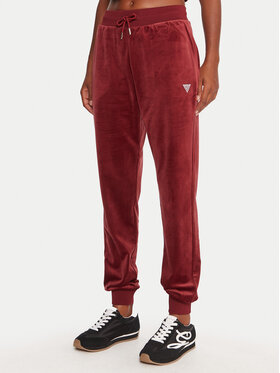Guess Guess Spodnji del trenirke V3BB27 K0232 Bordo rdeča Regular Fit
