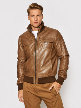Serge Pariente Serge Pariente Nahkjope Dany Pruun Regular Fit