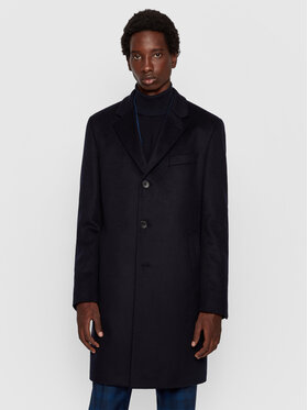 BOSS Boss Вълнено палто Nye2 50438689 Тъмносин Regular Fit