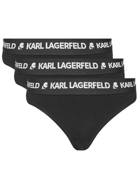 KARL LAGERFELD KARL LAGERFELD Комплект 3 чифта класически бикини A1W47148 Черен