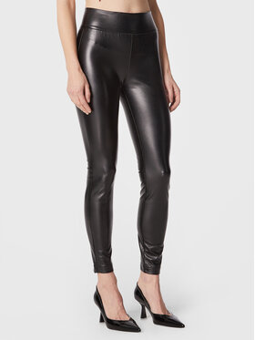 Marc Aurel Marc Aurel Nohavice z imitácie kože 1673 2000 93173 Čierna Slim Fit