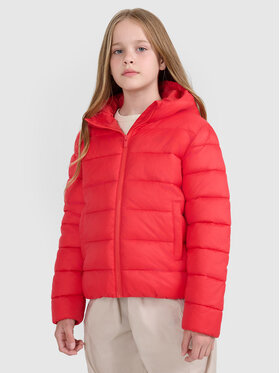 4F 4F Kurtka puchowa OUTERWEAR Czerwony Regular Fit