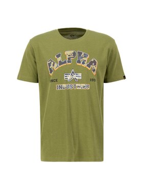 Alpha Industries Alpha Industries T-Shirt 146511 Zielony Regular Fit