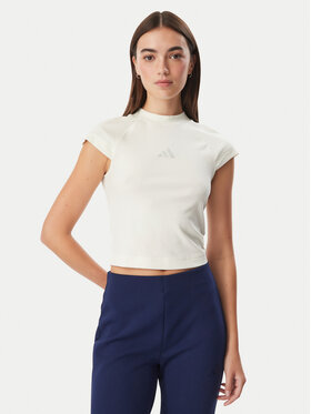 adidas adidas T-Shirt Adidas Kit Small Logo Rib KT0289 Weiß Slim Fit