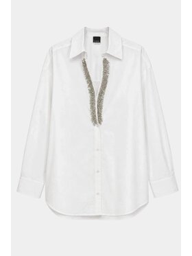 PINKO PINKO Košile Capirai Camicia Bílá Loose Fit