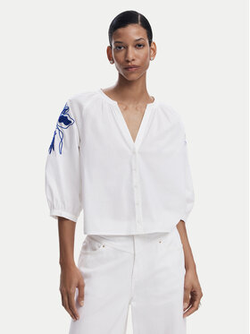 Desigual Desigual Blusa Cratos 25SWBW03 Bianco Loose Fit