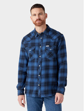 Wrangler Wrangler Koszula LS WESTERN SHIRT Niebieski Regular Fit