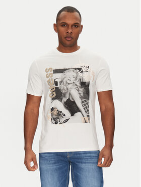 Guess Guess T-Shirt M5GI33 KBW41 Bílá Classic Fit