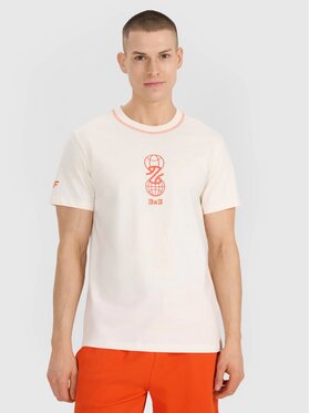 4F 4F T-Shirt 4FRSS25TTSHM3092-11S Biały Regular Fit