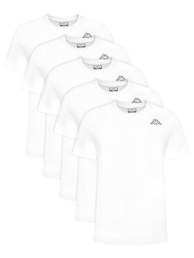 Kappa Kappa 5 marškinėlių komplektas Logo Myrto 322563W Balta Regular Fit