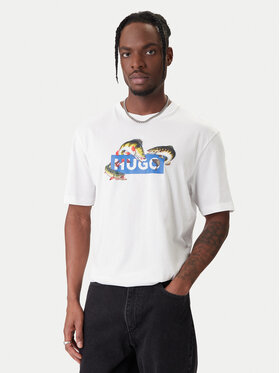 HUGO HUGO T-shirt Nalotrix 50554349 Bianco Regular Fit