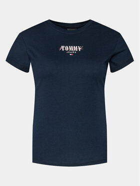 Tommy Jeans T-shirt Essential DW0DW17839 Tamnoplava Slim Fit