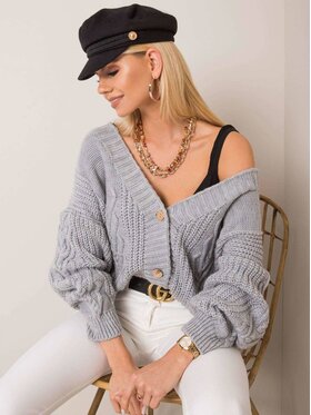 Och Bella Och Bella Sweter 184876 Szary Regular Fit