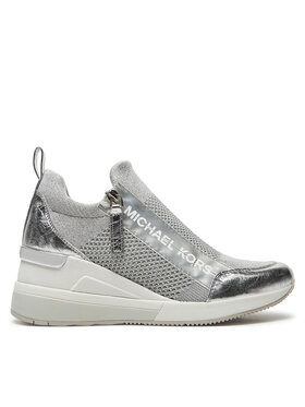 MICHAEL Michael Kors MICHAEL Michael Kors Superge Willis Wedge Trainer 43R5WIFS3D Srebrna