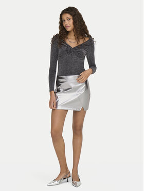 ONLY ONLY Bluse Queen 15331413 Grau Slim Fit