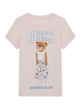 Guess Guess Póló J6RI10 K6YW4 Rózsaszín Regular Fit