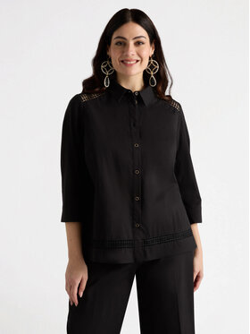 Fiorella Rubino Fiorella Rubino Camicia 5093L000150N033 Nero Boxy Fit