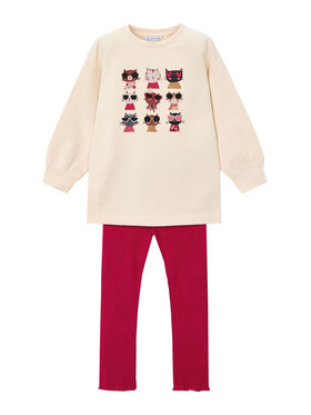 Mayoral Mayoral Set bluză și leggings 4722 Roșu Regular Fit