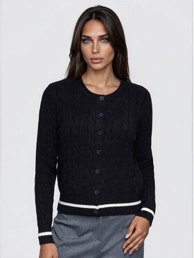 Ombre Ombre Kardigan OW-SW-E0028 Černá Slim Fit