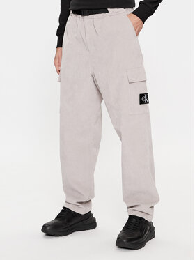 Calvin Klein Jeans Calvin Klein Jeans Pantaloni din material J30J324035 Gri Relaxed Fit