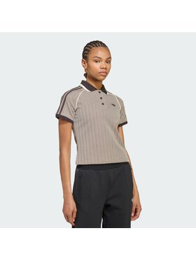 adidas adidas Polo 168116 Brązowy Slim Fit