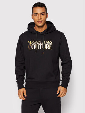 Versace Jeans Couture Versace Jeans Couture Mikina Logo Thick Foil 72GAIT01 Černá Regular Fit