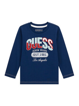 Guess Guess Bluzka N5BI06 I3Z14 Granatowy Regular Fit