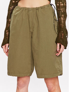 BDG Urban Outfitters BDG Urban Outfitters Bavlnené šortky BDG BAGGY LONGLINE SHORT 76476506 Zelená Regular Fit
