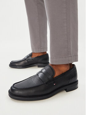 Tommy Hilfiger Tommy Hilfiger Loaferke Lth Mix Dress Hilfiger Loafer FM0FM06087 Črna