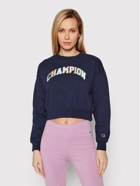 Champion Champion Bluză Cropped College Of Colors 114964 Bleumarin Custom Fit