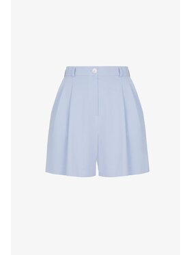 LE POSSÉ LE POSSÉ Pantaloncini di tessuto SGZWS Azzurro chiaro Regular Fit