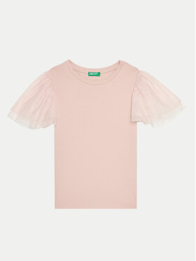United Colors Of Benetton United Colors Of Benetton T-Shirt 3Q8DC10LW Růžová Regular Fit