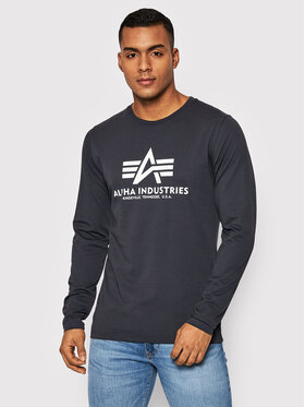 Alpha Industries Alpha Industries S dlouhým rukávem Basic 100510 Tmavomodrá Regular Fit