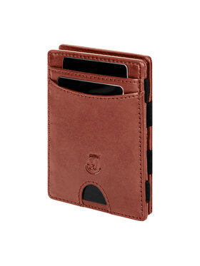 James Hawk James Hawk Mały Portfel Męski Męski skórzany portfel slim z RFID Brązowy