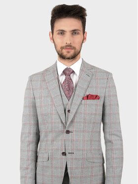 Evenemen Evenemen Marynarka Jocker Red Szary Slim Fit
