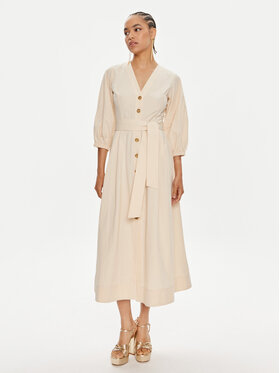 TWINSET TWINSET Haljina košulja 241TT2051 Bež Loose Fit