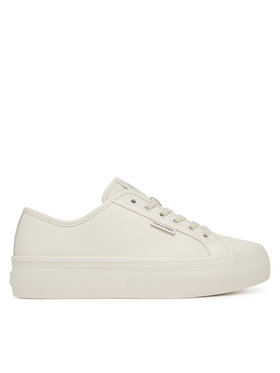 Calvin Klein Calvin Klein Sneakers Vulc Flatf Lace Up Lth YW0YW01932 Alb
