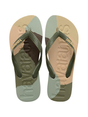 Havaianas Havaianas Japonki HAVAIANAS Infradito Uomo Hav. Top logomania colors II 4147526.0869 Verde Zielony