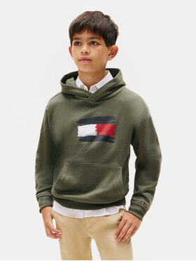 Tommy Hilfiger Tommy Hilfiger Jopa Flag KB0KB10112 Zelena Regular Fit