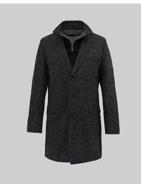 Borgio Borgio Płaszcz zimowy sorianello_c Czarny Slim Fit