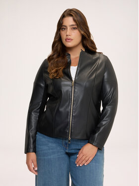 Fiorella Rubino Fiorella Rubino Kurtka z imitacji skóry R369T001365N033 Czarny Slim Fit