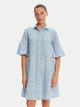 Iconique Iconique Rochie tip cămașă IC25-006 Albastru Relaxed Fit