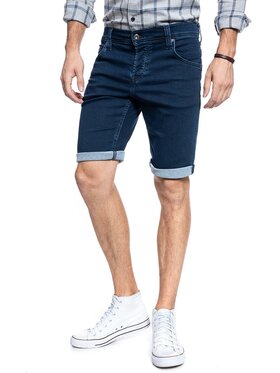 Mustang Mustang Szorty jeansowe CHICAGO SHORT Niebieski Slim Fit