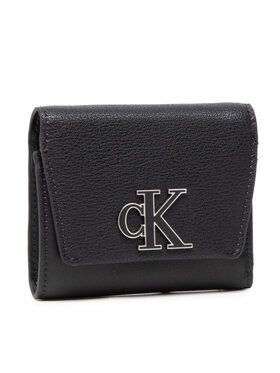 Calvin Klein Jeans Calvin Klein Jeans Majhna ženska denarnica Minimal Monogram Med Trifold K60K609349 Črna